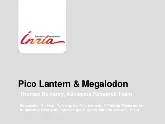 Pico Lantern &amp; Megalodon  Thomas Demarcy, Asclepios Research Team  Edgcumbe, P., Pratt, P.,