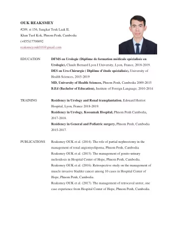 OUK REAKSMEY  #289, st 156, Sangkat Teuk Laak II,  Khan Tuol Kok, Phnom Penh, Cambodia