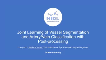 Joint Learning of Vessel Segmentation  and Artery/Vein Classification with  Post-processing