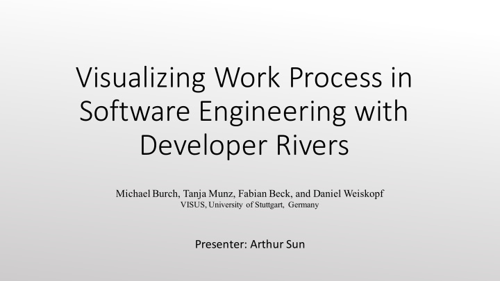 visualizing work process in software engineering with