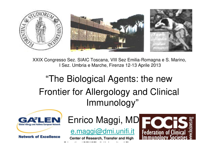 the biological agents the new frontier for allergology
