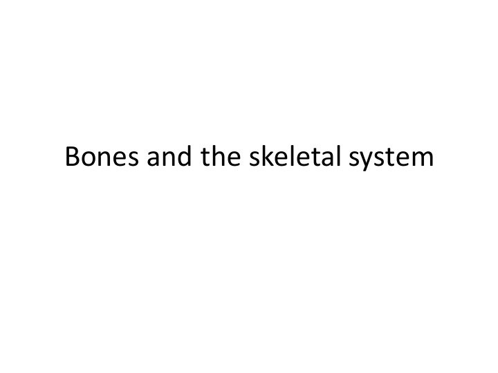 bones and the skeletal system i bone functions