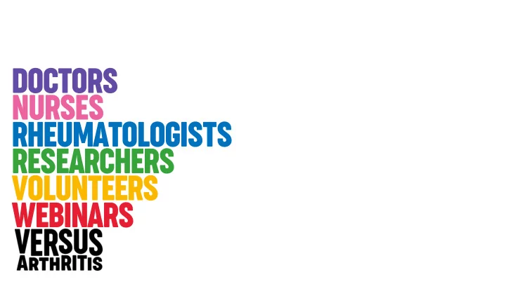 rheumatologists researchers volunteers