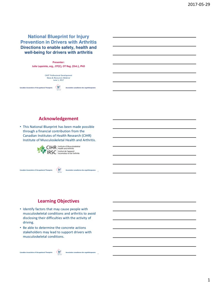 learning objectives