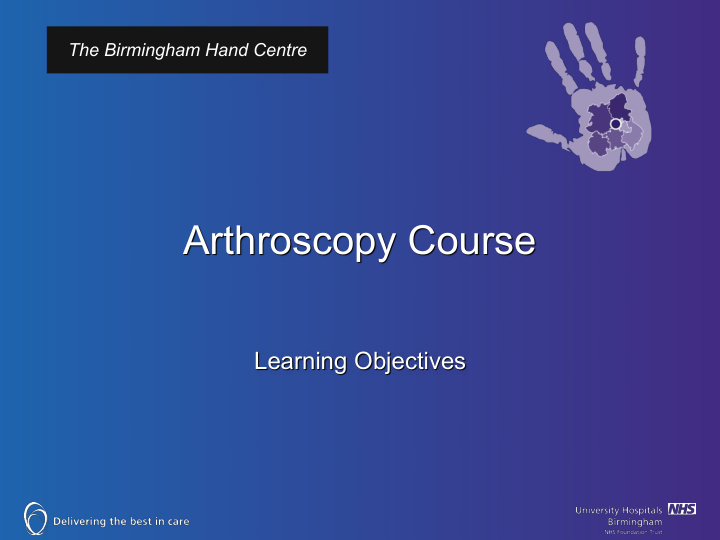 arthroscopy course