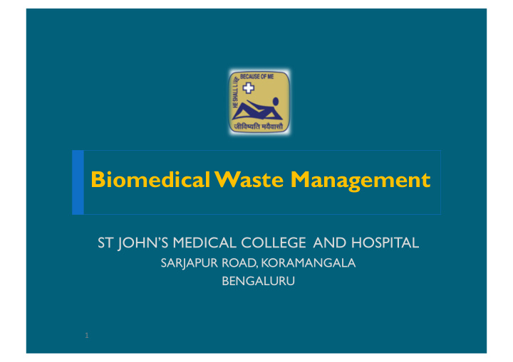 biomedical waste management