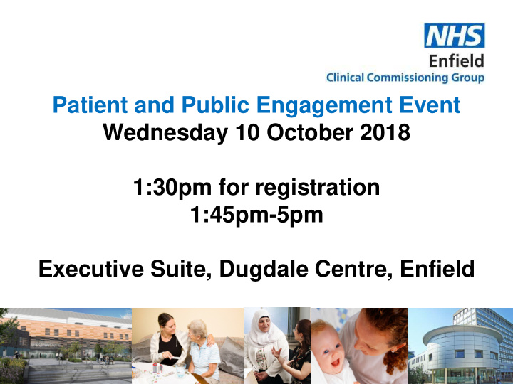 patient and public engagement event wednesday 10 october