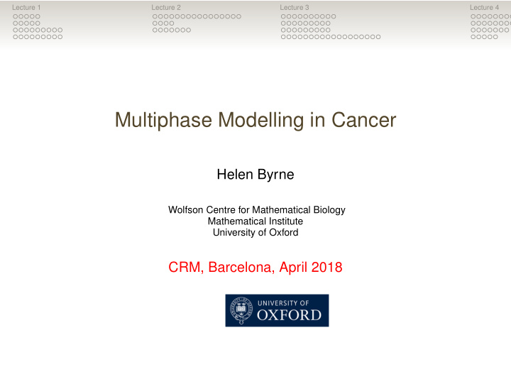 multiphase modelling in cancer