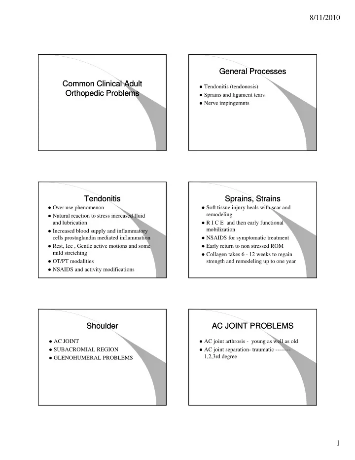 general processes general processes common clinical adult