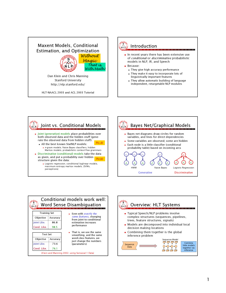 maxent models conditional introduction estimation and