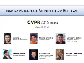 O RGANIZATION OF THE TUTORIAL  8:30  9:30 Part 1: Introduction Part 2: Taxonomy  9:30  10:00