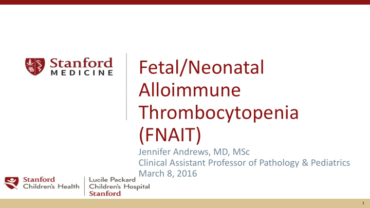 fetal neonatal