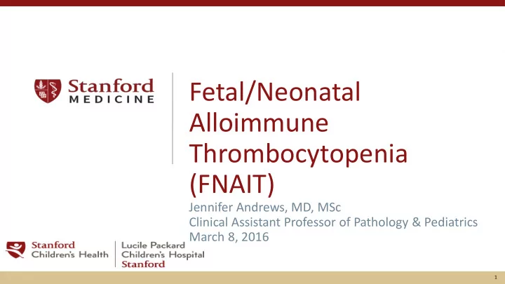 fetal neonatal