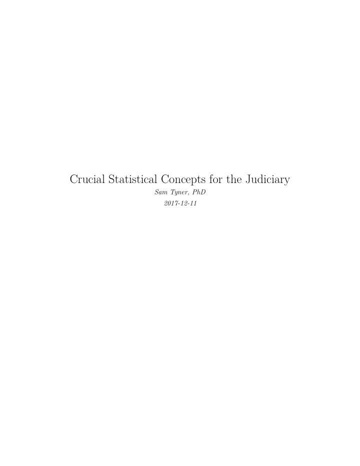 crucial statistical concepts for the judiciary