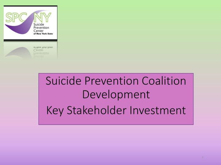suicide prevention coalition development key stakeholder