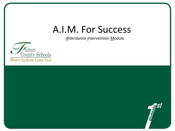 a i m for success