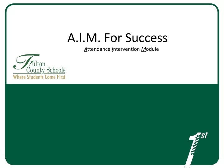 a i m for success