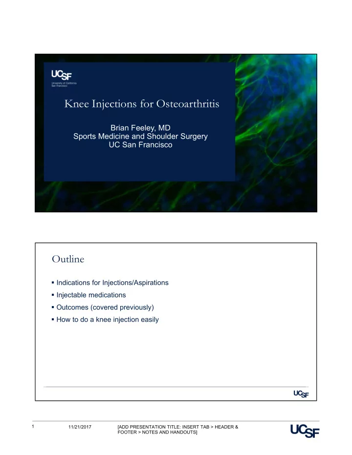 knee injections for osteoarthritis