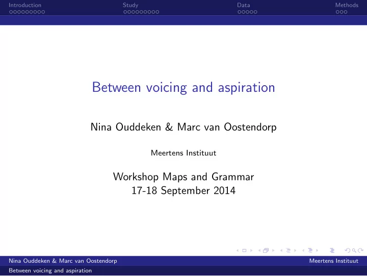 between voicing and aspiration