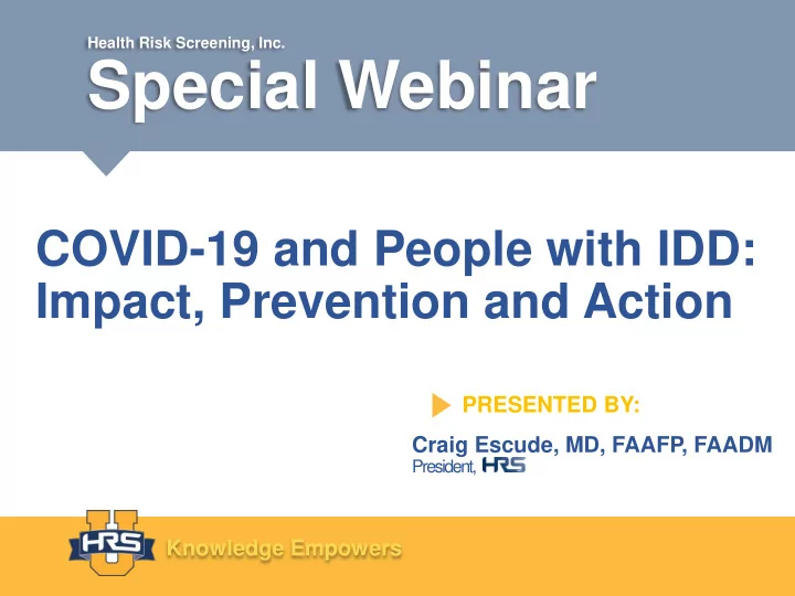 special webinar