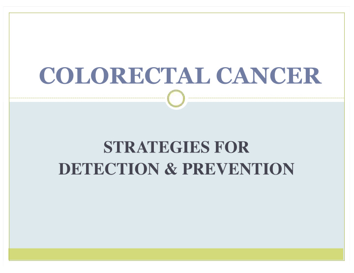 colorectal cancer
