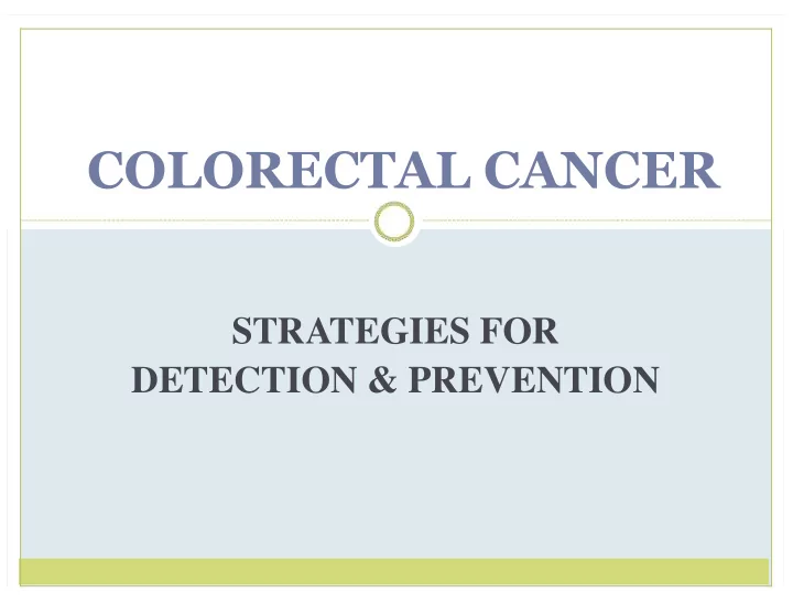 colorectal cancer
