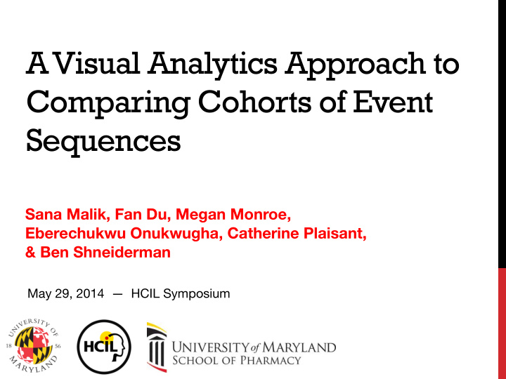 a visual analytics approach to comparing cohorts of event