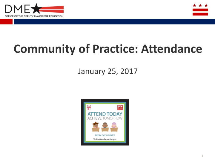 community of practice attendance