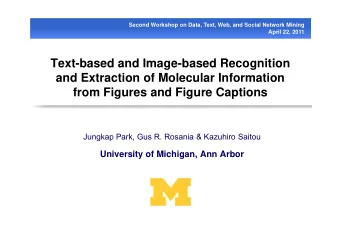 Text-based and Image-based Recognition  and Extraction of Molecular Information  from Figures and