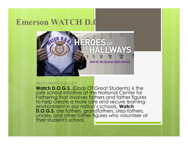emerson watch d o g s