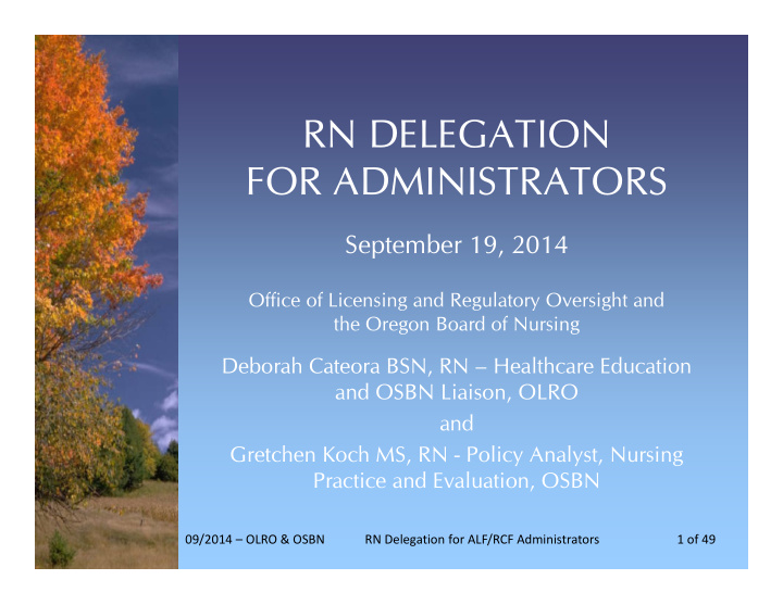 rn delegation for administrators