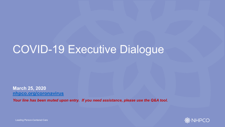 covid 19 executive dialogue
