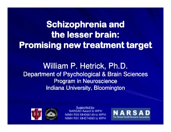 Schizophrenia and  Schizophrenia and  Schizophrenia and  Schizophrenia and  Schizophrenia and