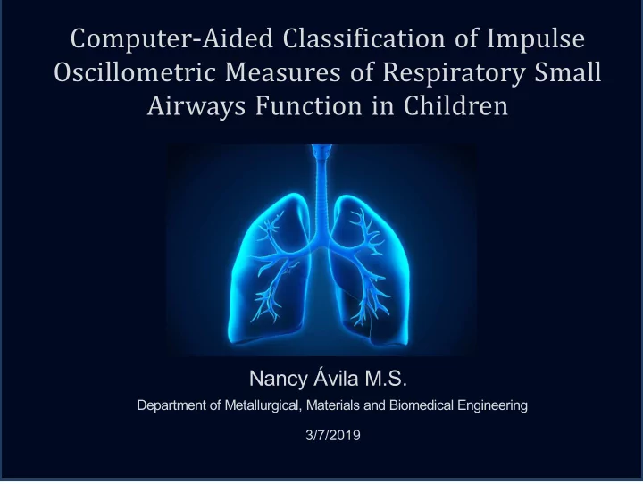 computer aided classification of impulse oscillometric