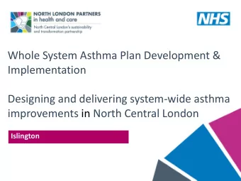 Whole System Asthma Plan Development &amp;  Implementation  Designing and delivering system-wide