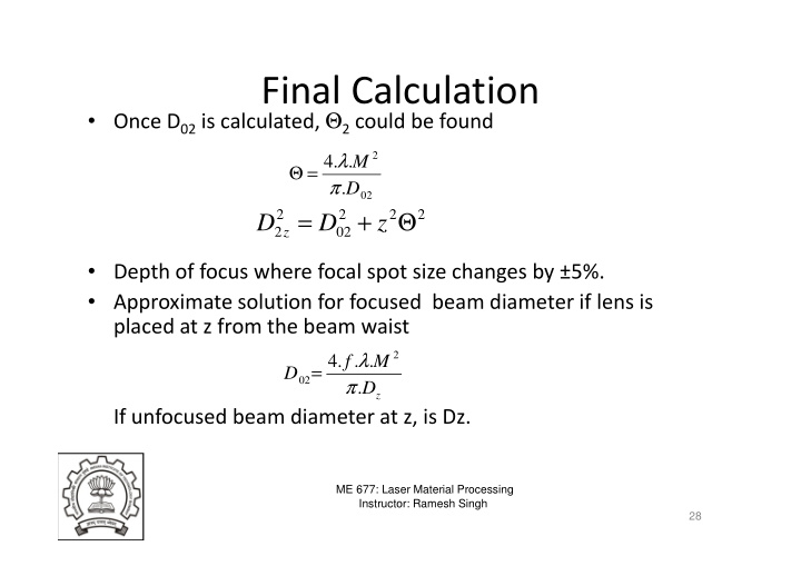 final calculation
