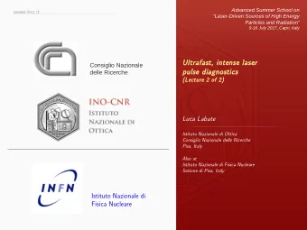 U  l  t  r  a  f  a  s  t  ,  i  n  t  e  n  s  e  l  a  s  e  r  Consiglio Nazionale  p  u  l  s