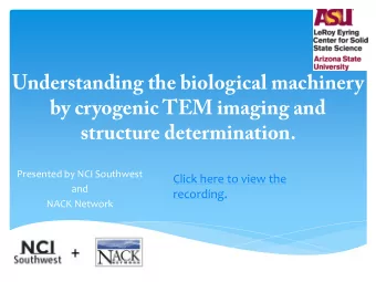 Understanding the biological machinery  by cryogenic TEM imaging and  structure determination.