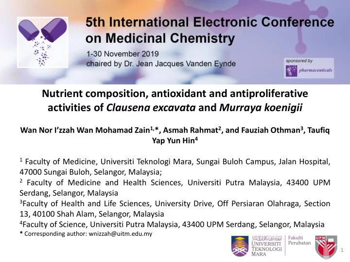 nutrient composition antioxidant and antiproliferative