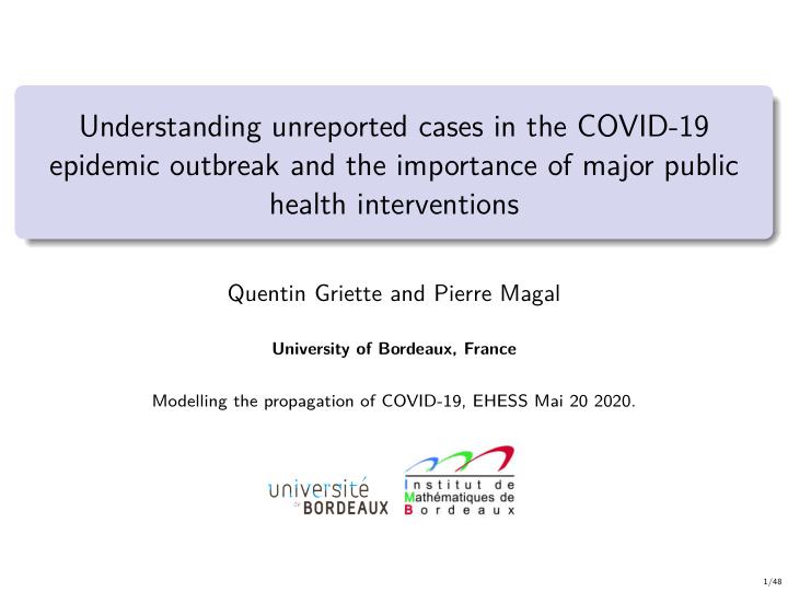 understanding unreported cases in the covid 19 epidemic