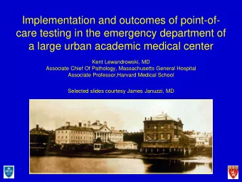 Implementation and outcomes of point-of-  care testing in the emergency department of  a large