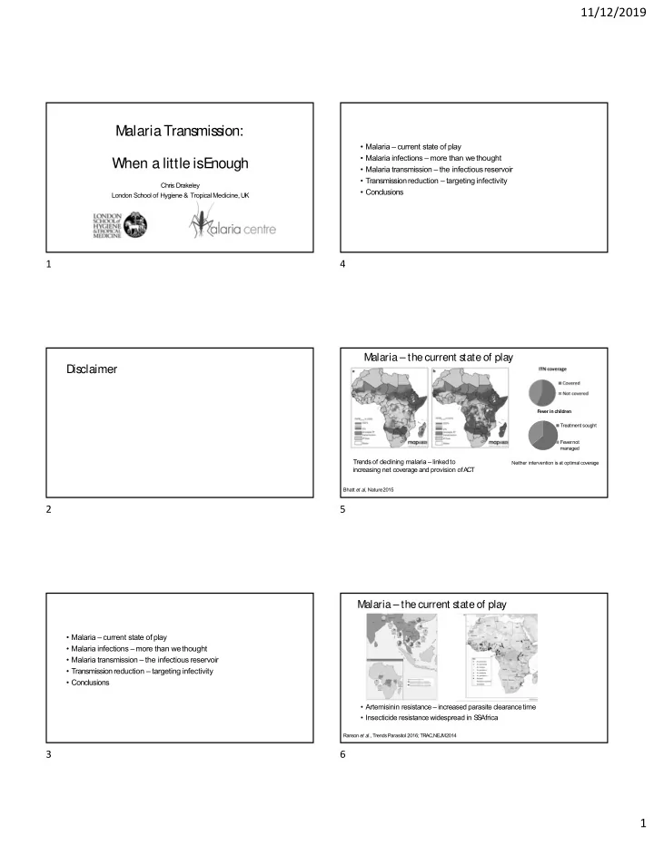malaria transmission