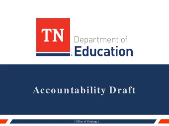 Accountability Draft  | Office of Strategy |  Objectives  *This slide deck is intended to cover the