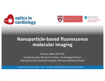 Nanoparticle-based fluorescence  molecular imaging  Farouc Jaffer MD PhD  Cardiovascular Research