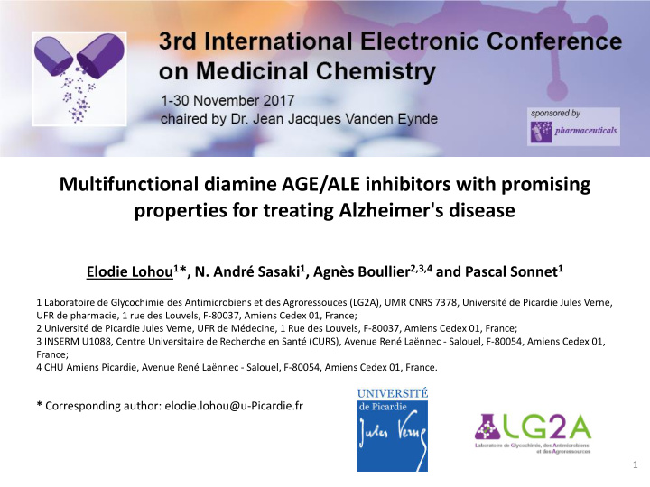 multifunctional diamine age ale inhibitors with promising