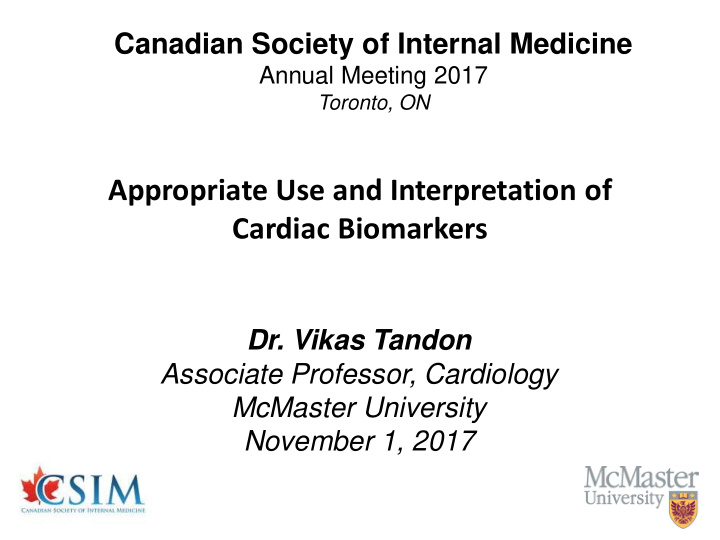 appropriate use and interpretation of cardiac biomarkers