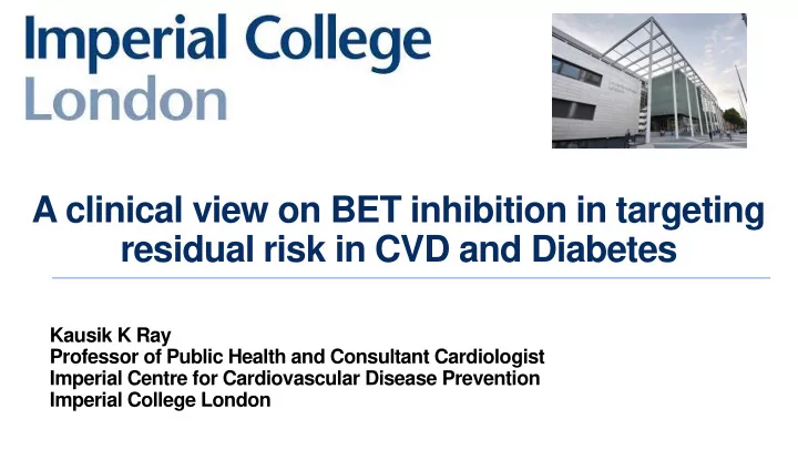 a clinical view on bet inhibition in targeting
