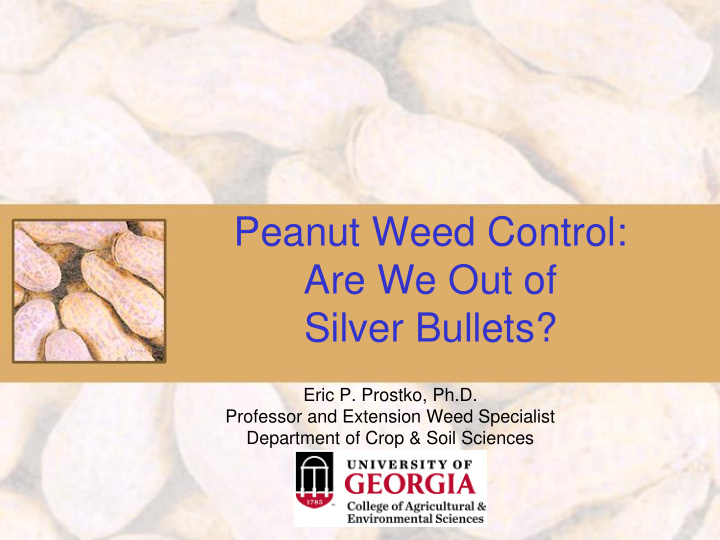 peanut weed control