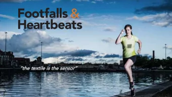 The first true smart textile 2  Footfalls provides smart  sensor textiles for consumer,
