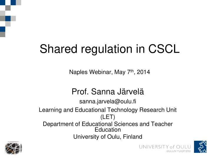 shared regulation in cscl